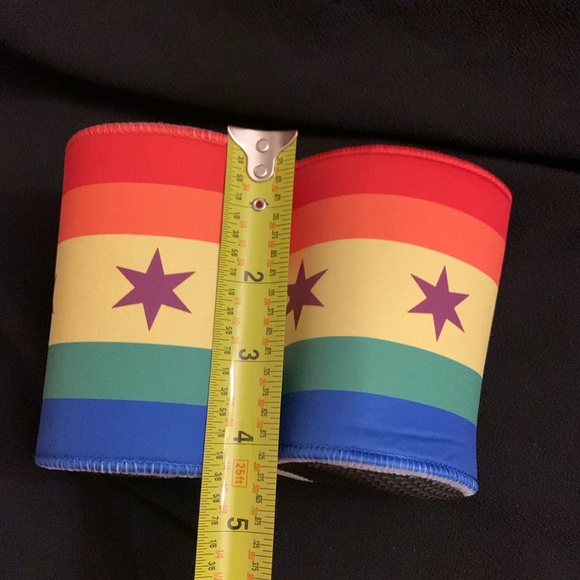 NWOT Chicago Rainbow Flag Beer Coozies Set of 2 New - Picture 3 of 3